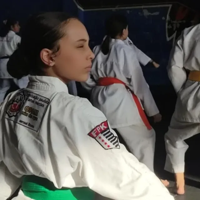 Aluna em treino